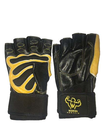 Wawan - Weight Lifting Gloves - Black/Yellow