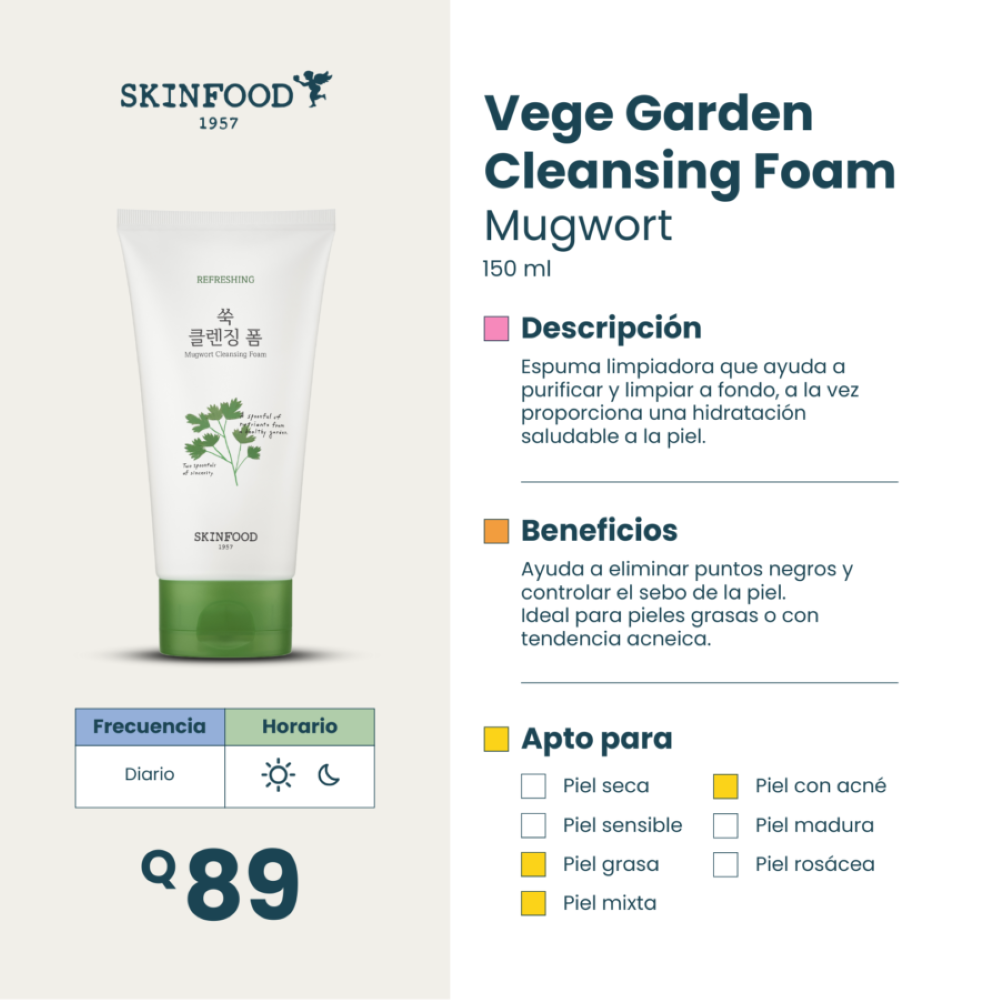 Skinfood - Vege Garden Cleansing Foam Mugwort