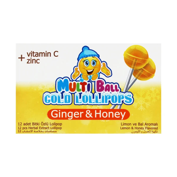 MULTIBALL Cold Lollipops Ginger & Honey ( 12 piece box)