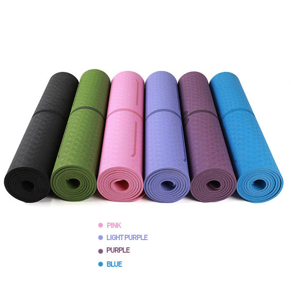 Non-Slip Yoga Mats with Position Lines